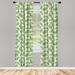 East Urban Home Palm Leaf Semi-Sheer Rod Pocket Curtain Panels Polyester | 84 H in | Wayfair DC79C3EA5E1343BCB31DD2B805E302D5