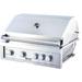 Heat by Cambridge 4-Burner Built-In Convertible Gas Grill Stainless Steel in Gray | 21 H x 32.38 W x 25.63 D in | Wayfair HTGR32-4-LP