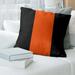 East Urban Home Anaheim Hockey Linen Striped Pillow Cover Linen in Orange/Black | 26 H x 26 W x 1.5 D in | Wayfair DDD9E542E3414B07ACD23396AB88CD37