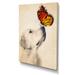 East Urban Home Golden Retriever Dog w/ Butterfly I - Graphic Art Print on Canvas Canvas, Wood in Red | 20 H x 12 W x 1 D in | Wayfair