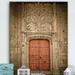 East Urban Home Old Red Church Door in Salamanca Spain - Print on Wood in Brown/Red | 20 H x 12 W x 1 D in | Wayfair