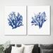 East Urban Home Coral - 2 Piece Wrapped Canvas Print Set Canvas in Blue | 10 H x 16 W x 1 D in | Wayfair 0A01D9826C1145B7B10A56D5DC53A603