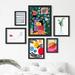 East Urban Home Reading All Day by Studio Grand-Pere - 6 Piece Picture Frame Print Set on Paper in Green/Red/Yellow | 38 H x 43 W x 4 D in | Wayfair