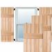 Ekena Millwork Series # 5 Exterior Cedar Board-N-Batten Shutters Pair Wood in Gray/Brown | 57 H x 18 W x 1.5 D in | Wayfair RWB18X057UNW