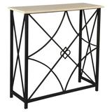 ellahome Boxwoods Console Table in White/Black | 36 H x 36 W x 14 D in | Wayfair CL23SABLT
