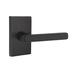 Emtek Privacy (Bed & Bath) Door Lever w/ Rosette in Black | 4 H x 6.38 W x 2.31 D in | Wayfair 5212FRLUS19RH