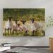 East Urban Home Sheep Family II by Ethan Harper - Print on Canvas, Cotton in Green | 8 H x 12 W x 0.75 D in | Wayfair