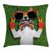 East Urban Home Dog Gay Dog Peace Sign Pride Square Pillow Cover Polyester | 16 H x 16 W x 2 D in | Wayfair ESUN8886 44268864