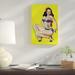 East Urban Home 'Beauty Parade Magazine Pinup in a Bikini' Print on Wrapped Canvas in Yellow | 18 H x 12 W x 1.5 D in | Wayfair