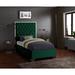 Everly Quinn Spadaro Tufted Platform Bed Upholstered/Velvet in Green/Gray | 58.5 H x 44 W x 81.5 D in | Wayfair 1BDED9815E184002B1D7C2062436E797