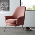 Armchair - Everly Quinn Armchair Fabric in Pink/Brown | 40.94 H x 33.46 W x 31.69 D in | Wayfair EF34511646F0427EA53E3B046940D445