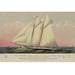 Buyenlarge The Schooner Yacht Magic of the N.Y. Yacht Club - Advertisements Print in Green/Pink/Yellow | 20 H x 30 W x 1.5 D in | Wayfair