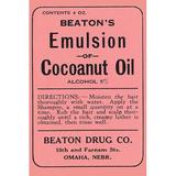 Buyenlarge Beaton's Emulsion of Cocoanut Oil - Advertisements Print in Black/Pink | 30 H x 20 W in | Wayfair 0-587-26379-2C2030