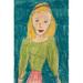Buyenlarge 'Girl' by Norma Kramer Painting Print in Green/Red/Yellow | 30 H x 20 W x 1.5 D in | Wayfair 0-587-24807-6C2030
