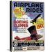 Buyenlarge Airplane Rides: Inman Bros. Flying Circus Vintage Advertisement in Blue/Red/Yellow | 24" H x 16" W x 1.5" D | Wayfair