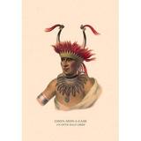 Buyenlarge Chon-Mon-I-Case (An Otto Half Chief) by Mckenney & Hall Painting Print in Brown/Red | 42 H x 28 W x 1.5 D in | Wayfair