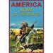 Buyenlarge America: Home of the Brave by Wilbur Pierce - Unframed Advertisements Print in Blue/Green/Yellow | 30 H x 20 W x 1.5 D in | Wayfair