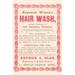 Buyenlarge Erasmus Wilson's Hair Wash - Unframed Textual Art Print in White | 36 H x 24 W x 1.5 D in | Wayfair 0-587-26928-6C2436
