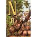 Buyenlarge N for the Nut That He Cracks w/ a Grin - Graphic Art Print in White | 36 H x 24 W x 1.5 D in | Wayfair 0-587-26772-0C2436