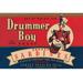 Buyenlarge 'Drummer Boy Smoked Sardines' Vintage Advertisement in Blue/Red | 20 H x 30 W x 1.5 D in | Wayfair 0-587-23953-0C2030