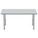 Factory Direct Partners Rectangle Contour Adjustable Height Activity Table w/ Super Legs Laminate/Metal in Blue/Brown/Gray | 31.5 H in | Wayfair