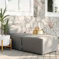 Big Joe Patio Outdoor Lounge Chair & Ottoman Set Plastic in Gray | 31 H x 31 W x 61 D in | Wayfair 1670966