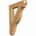 Ekena Millwork Funston Arts & Crafts Bracket Wood in Brown | 28 H x 3.5 W in | Wayfair BKT06X28X32FST03SWR