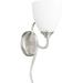 Fleur De Lis Living Brookview 1 - Light Dimmable Wallchiere Glass/Metal in Gray | 15 H x 5.75 W x 5 D in | Wayfair 1B3A2FDE68454C9590E82CFB85ACC942