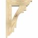 Ekena Millwork Merced Traditional Bracket Wood in Brown | 34"H x 6"W x 34"D | Wayfair BKT06X34X34MRC01RDF