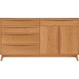 Copeland Furniture Catalina 66.13" Wide 5 Drawer Walnut Wood Sideboard Wood in Brown | 36 H x 66.13 W x 18 D in | Wayfair 6-CAL-72-03