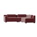 Red Sectional - My Chic Nest Alisa 108" Wide Right Hand Facing Sofa & Chaise w/ Ottoman Linen//Velvet | 24 H x 108 W x 94 D in | Wayfair