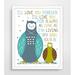 Finny and Zook I'll Love You Forever Owls Paper Print in Blue | 10 H x 8 W in | Wayfair P001553