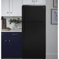 GE Appliances 28" Top Freezer 16.6 cu. ft. Refrigerator in Black | 64.75 H x 28 W x 32.63 D in | Wayfair GTE17DTNRBB