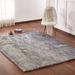 Gray/White 60 x 3 in Area Rug - Union Rustic Leiker Hand-Woven Faux Fur White/Gray Area Rug Polyester | 60 W x 3 D in | Wayfair