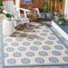 Blue/White 24 x 0.2 in Indoor Area Rug - Darby Home Co Burnell Geometric Blue/Cream Area Rug Polypropylene | 24 W x 0.2 D in | Wayfair