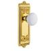 Grandeur Windsor Plate Single Dummy w/ Hyde Park Door Knob Porcelain/Brass in Yellow | 8.66 H x 2.63 W x 2.9 D in | Wayfair 824562