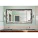 Hanshaw Modern & Contemporary Bathroom/Vanity Mirror Metal in Red/Gray/White Laurel Foundry Modern Farmhouse® | 36 H x 45.5 W x 0.75 D in | Wayfair