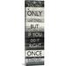 Great Big Canvas Zephyr Quote I by Mike Schick - Textual Art Print in White | 36 H x 12 W x 1.5 D in | Wayfair 1988055_1_12x36