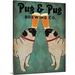 Great Big Canvas 'Pug & Pug Brewing' by Ryan Fowler Vintage Advertisement | 10 H x 8 W x 1.5 D in | Wayfair 1987469_1_8x10