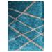 Blue/White 120 x 1.5 in Area Rug - Wrought Studio™ Akyrie Geometric Handmade Tufted Sky Blue/Cream Area Rug Polyester | 120 W x 1.5 D in | Wayfair