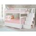 Blaisdell Full Over Full Solid Wood Staircase Bunk Bed w/ Storage by Viv + Rae™ kids in White | 68.13 H x 58.38 W x 103 D in | Wayfair