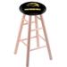 Holland Bar Stool NCAA 24" Bar Stool Wood/Plastic/Acrylic in Brown | 24 H x 18 W x 18 D in | Wayfair RC24MSNatSouMis