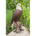 Hi-Line Gift Ltd. Bald Eagle on Stump Statue in Brown/White | 15.5 H x 6.3 W x 8 D in | Wayfair 87700-M