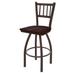 Holland Bar Stool Contessa Swivel Solid Wood Counter, Bar & Extra Tall Stool Wood/Metal in Brown | 39 H x 16 D in | Wayfair 81025BZDCMpl