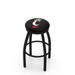 Holland Bar Stool NCAA Swivel 25" Counter Stool Upholstered/Metal in Black/Brown | 25 H x 18 W x 18 D in | Wayfair L8B2B25Cincin