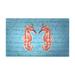 Highland Dunes Severine Seahorses Non-Slip Indoor/Outdoor Door Mat Synthetics | Rectangle 1'6" x 2'2" | Wayfair 392FA1F480EE4E43B7AF4EBA3052AB7F