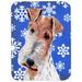 The Holiday Aisle® The Holiday Aisle Ashlynn Wire Fox Terrier Glass Cutting Board Glass | 0.15 H x 11.25 W in | Wayfair