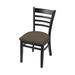 Holland Bar Stool Dining Chair Faux Leather/Wood/Upholstered in Gray/Black | 33 H x 17 W x 21 D in | Wayfair 314018Blk006