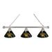 Holland Bar Stool NCAA 3 - Light Pool Table Lights Linear Pendant in Gray | 13 H x 54 W x 14 D in | Wayfair BL3CHIowaUn