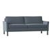 Ebern Designs Soroya 77.75" Flared Arm Sofa w/ Reversible Cushions Polyester in Gray/Blue | 33 H x 77.75 W x 36.75 D in | Wayfair